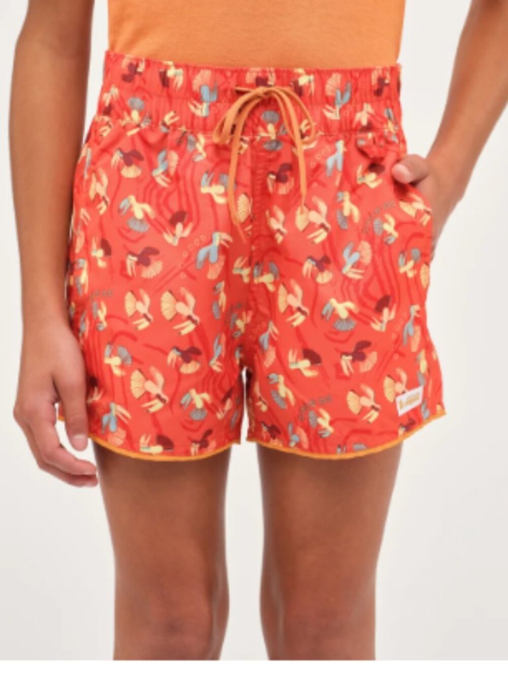 Cotopaxi Big Girls Large Cocodrilo Swim Shorts Tucan Red Print NWT Fast Dry